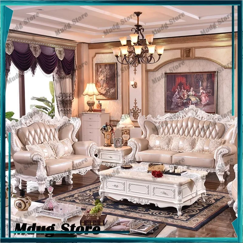 

Double Classic Sofa Luxury Armrest Europe Romantic Cushion Sofa Elegant Relaxing Divani Da Soggiorno Furniture Decoration