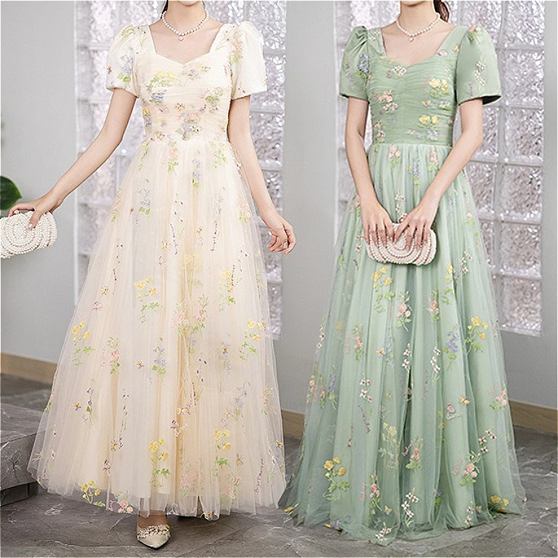 

Women Long Dress Gown Dresses Wedding Print Floral Vestidos Y2k Streetwear Banquet High Waist Evening Elegant Party Night 2026