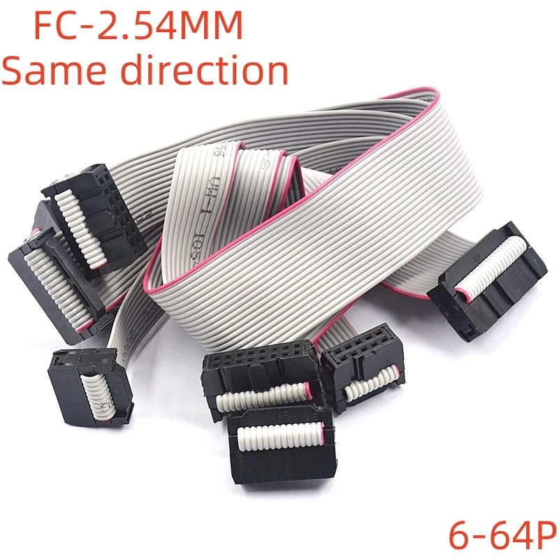 1pcs Gray Cable 2.54mm Signal Cable 8/10/20 P Pressure Cable Led Advertising Lcd Screen Jtag