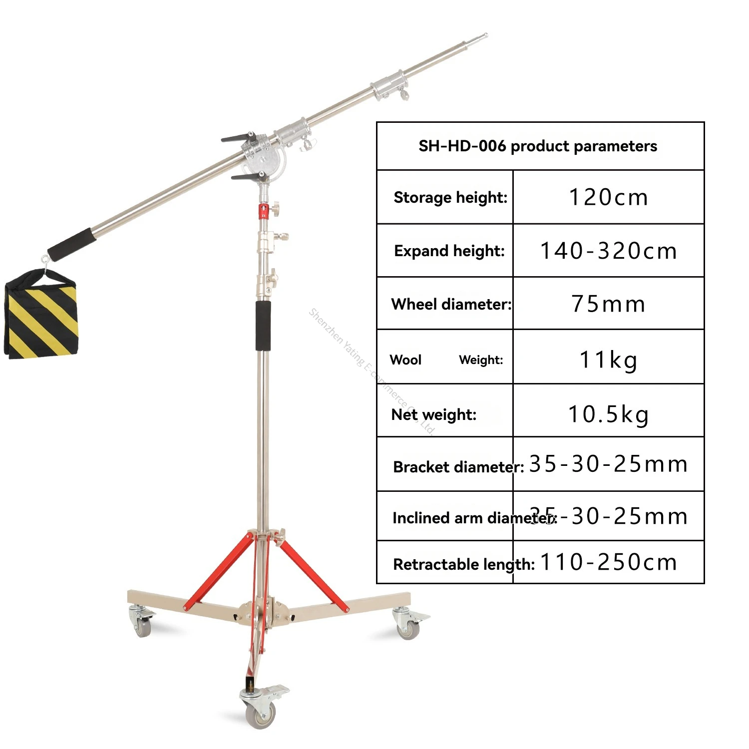New Photography Magic Leg Light Stand C-shaped Bracket Stainless Steel Tripod Professional Studio Tripod,Flash,Crossbar