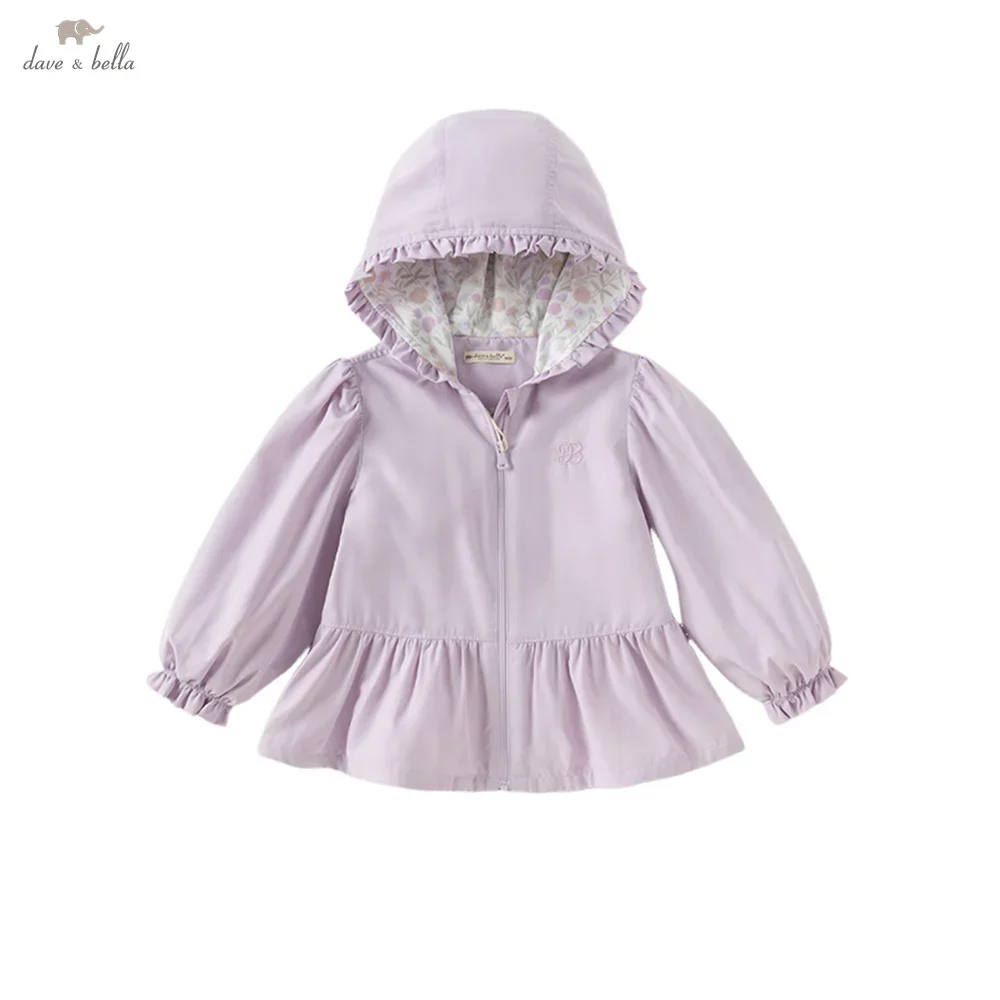 Dave Bella Girls Baby Hoodie Outerwear Tops Autumn Winter Fashion Casual Sweet Cute Children's Coat Outdoor Sport DB3251950