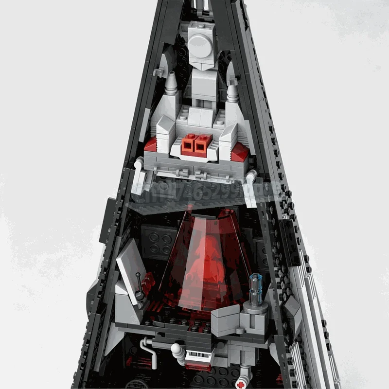 1136PCS Dark Fortress Building Blocks Model Sci Fi Tower Space Vehicle DIY Assembly Creative Display Collection Decoration Gift