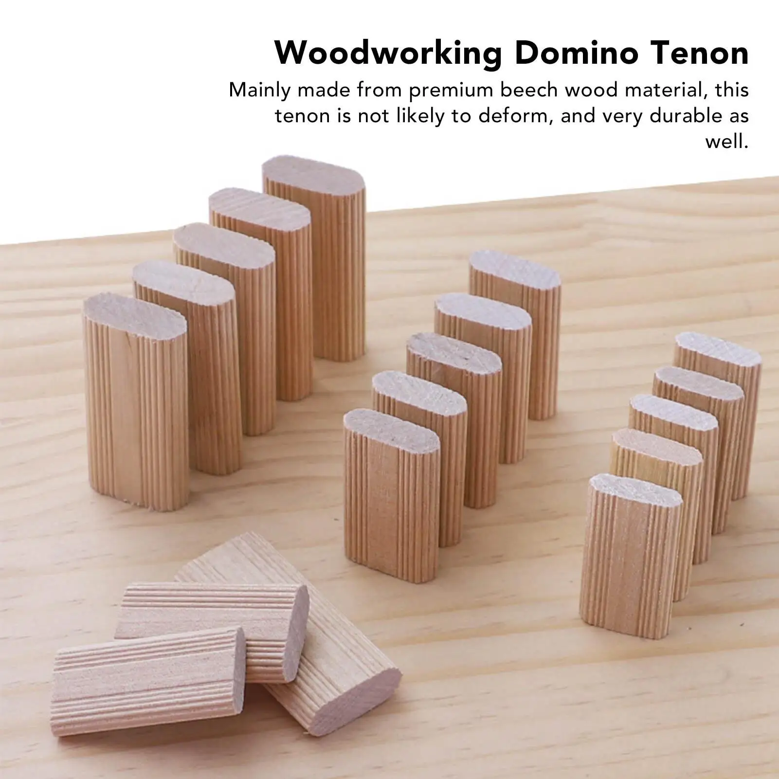 50 Stück Domino-Zapfen aus Buche, 8 x 40 mm, lose Verbinder für Holzbearbeitungsprojekte