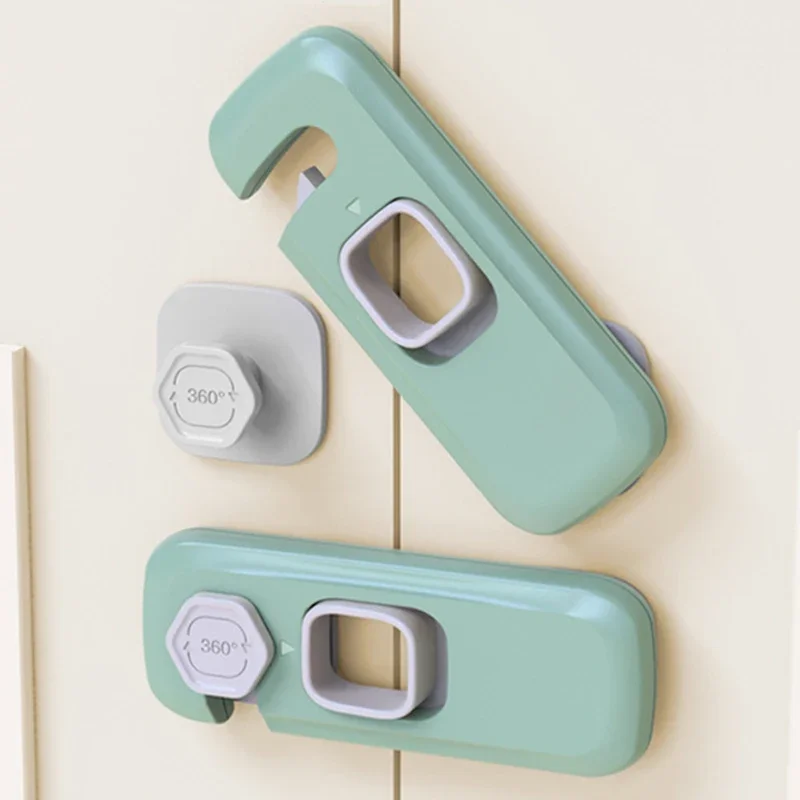 Baby Safety Locks Cabinet Drawer Door Lock Protector Plastic Safe Latches Child Anti-Pinch Hand Security Protection Locks Buckle