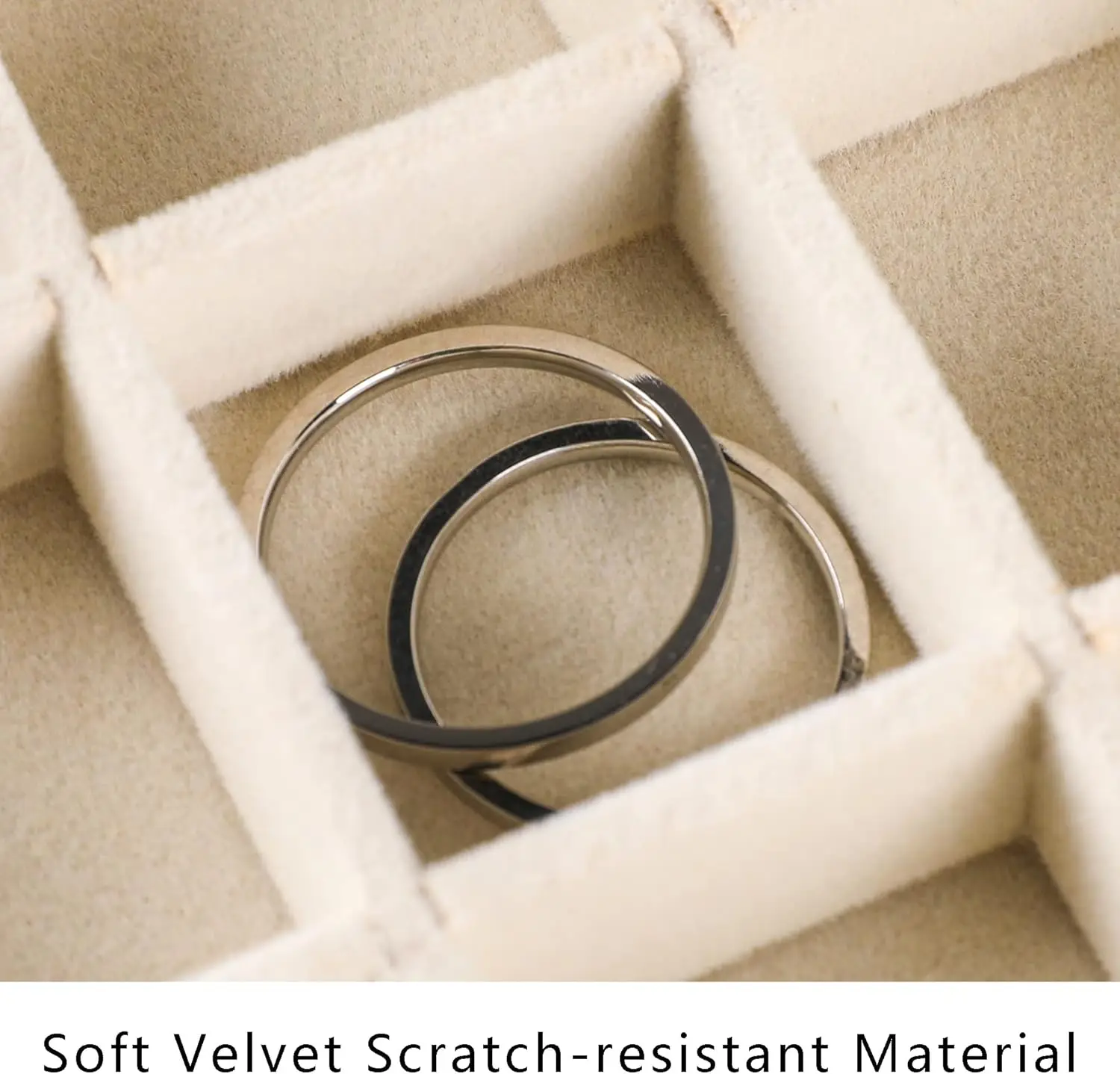 صندوق منظم مجوهرات أكريليك مع 5 أدراج منظم حامل أقراط مع صواني مخملية مجوهرات شفافة #5