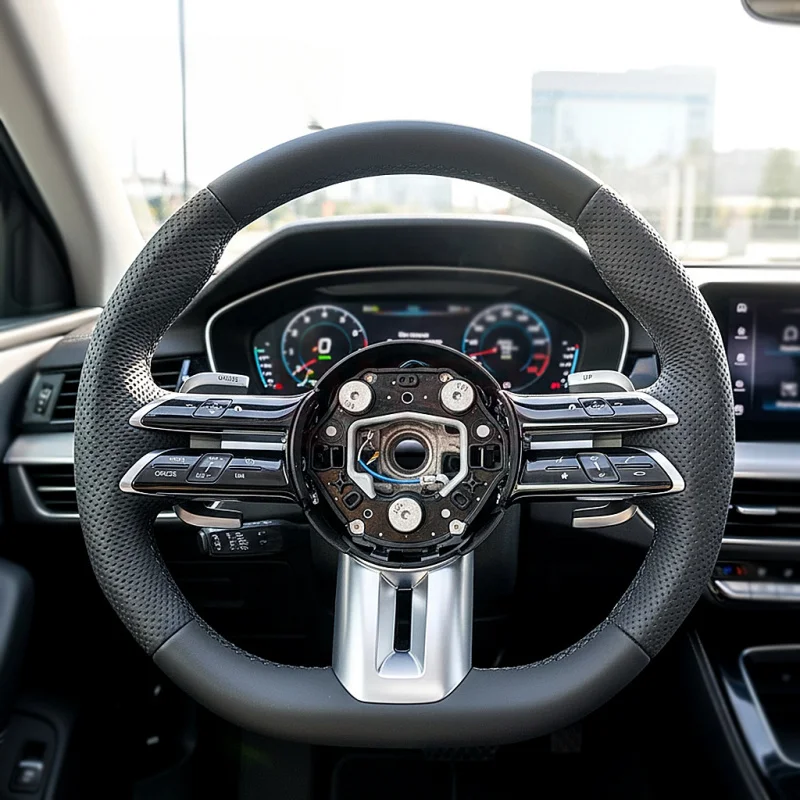 

For Mercedes-Benz W247 W213 C238 W463 W464 W222 C217 W177 V177 W205 C63 S300 Dragonfly Black Perforated Leather Steering Wheel