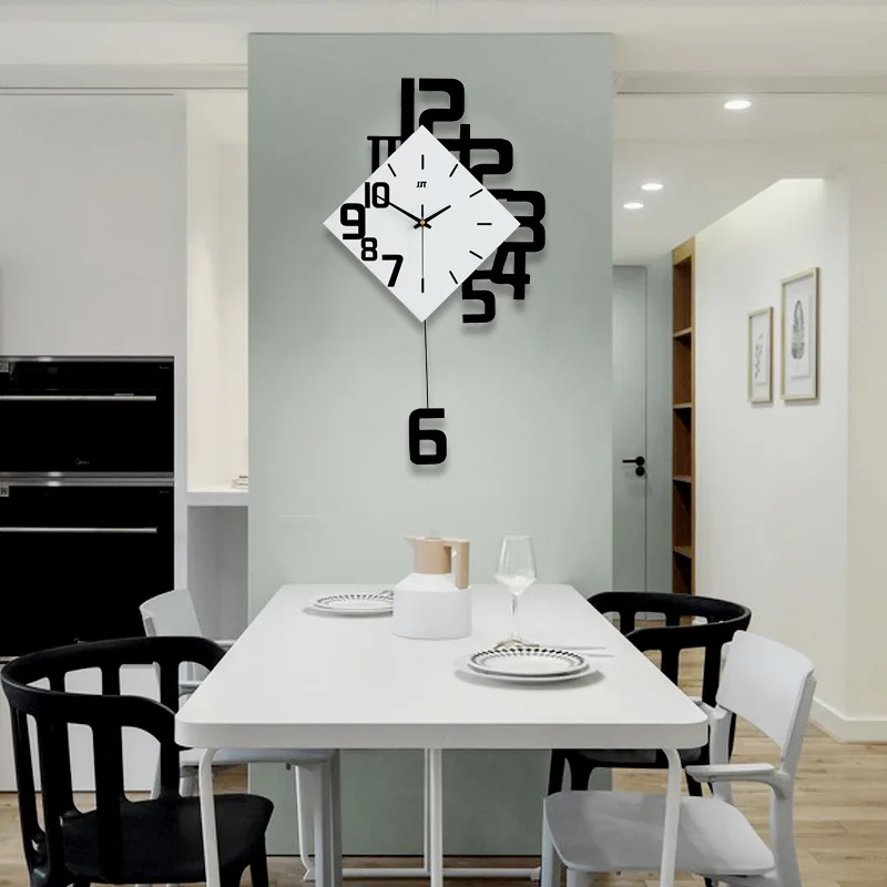 Living room silent wall clock, creative clocks, modern, simple and fashionable decoration, clocks hanging on the wall, quartz cl