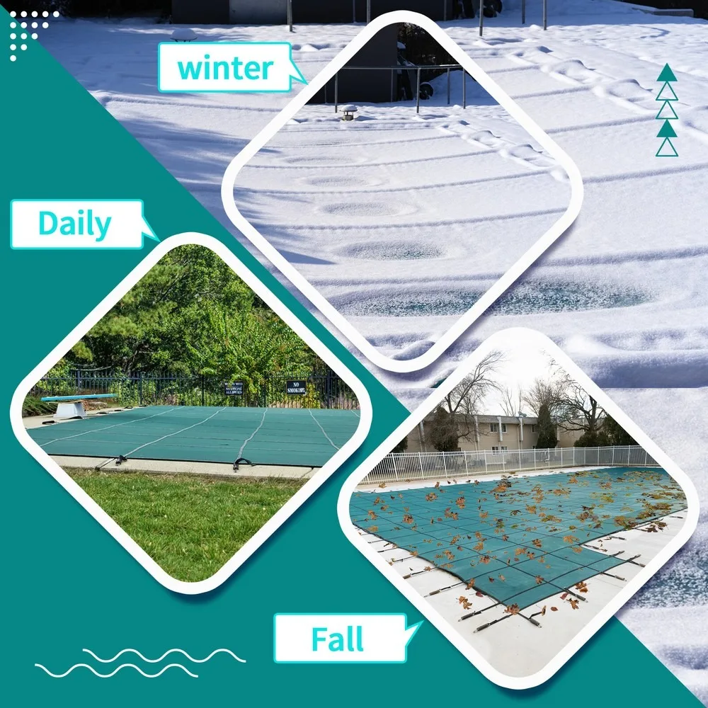 غطاء حمام السباحة لحمامات السباحة الداخلية، غطاء حمام سباحة شتوي مستطيل لحمامات السباحة الداخلية #4