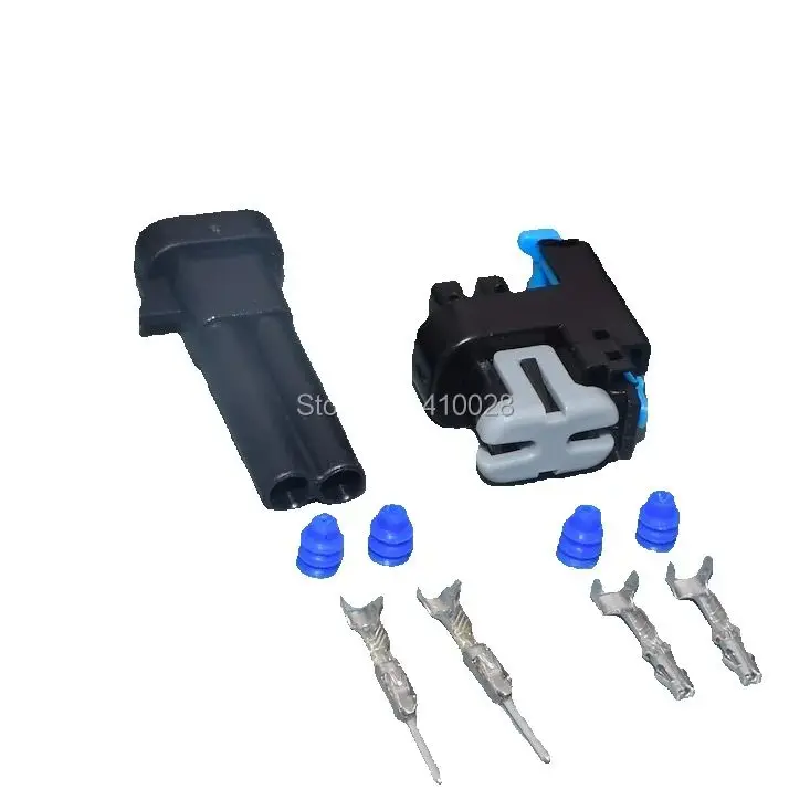 worldgolden 0.6mm 2p Female And Male 2 Pin EV6 Injector Auto Connector 15419715 15326181 15411633