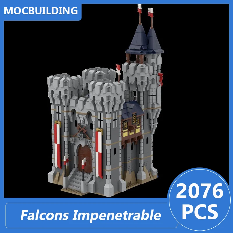 Falcons Impenetrable Keep Castle Model Moc Building Blocks Diy Assemble Bricks Architecture Educational Xmas Toys Gifts 2076PCS