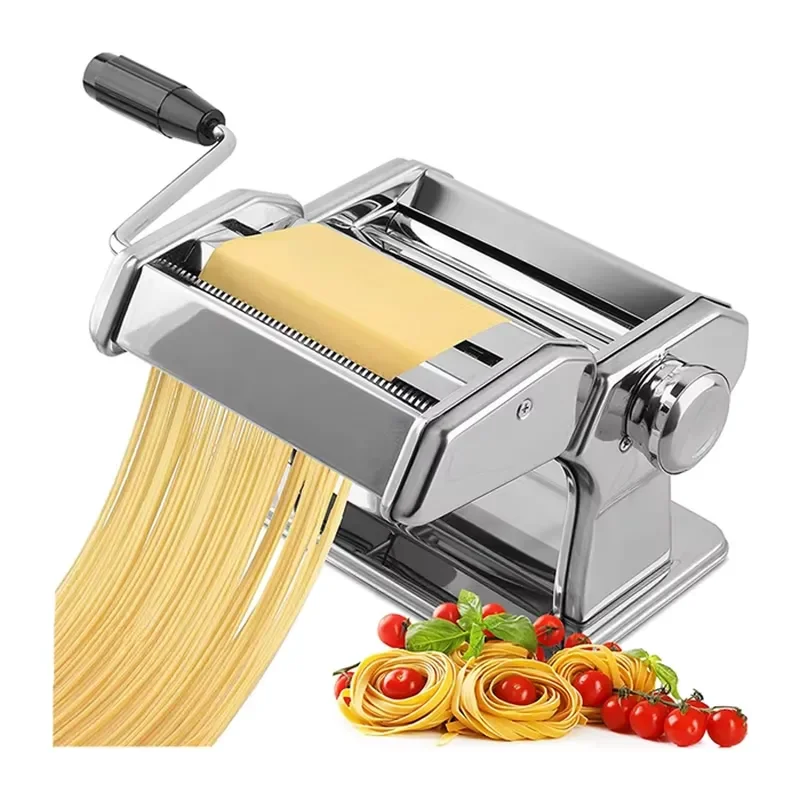 Commercial Self Priming Pasta Maker Machine Durable Electric Noodle Press for Fresh Homemade Spaghetti Lasagna Sheets Kitchen