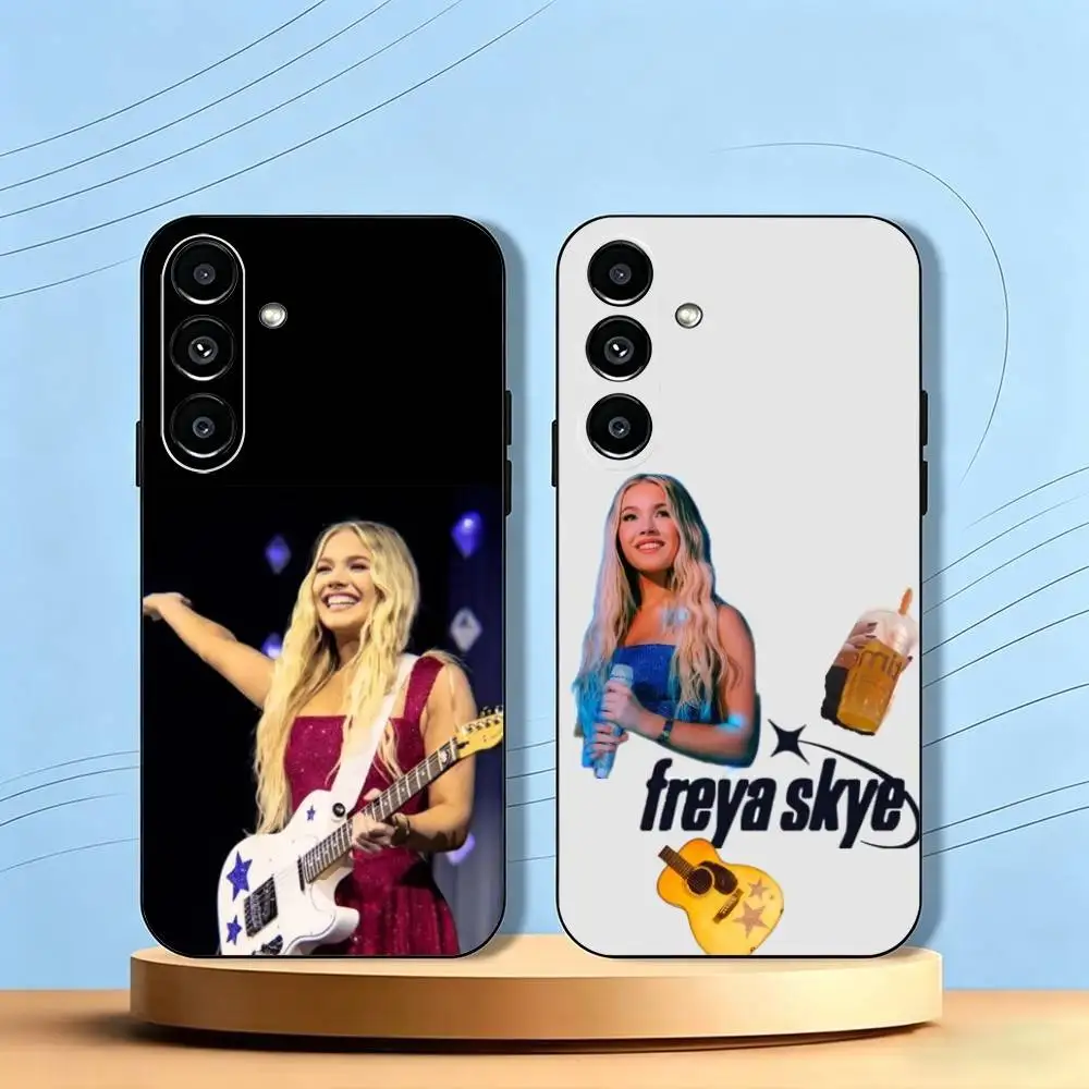 Freya-A Skye-E Singer Phone Case Black Silicone Soft For Samsung Galaxy A73,A72,A71,A70,A53,A52,A51