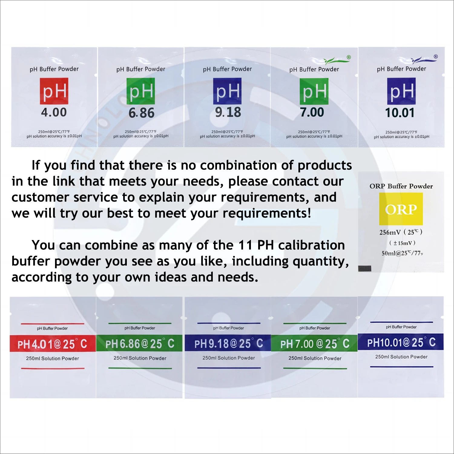 pH Meter Calibration Buffer Powder ph4.00/4.01/6.86/7.00/9.18 /10.01 ORP Correction Solution Powder for Aquarium Testing