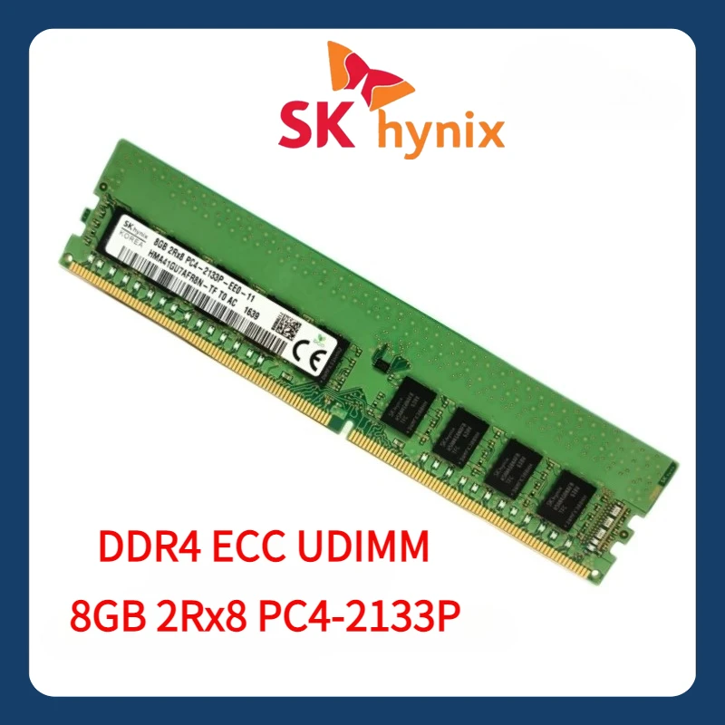 

SK hynix 8GB 2Rx8 2133P DDR4 2133MHz Pure ECC UDIMM workstation RAM Unbuffered Server memory
