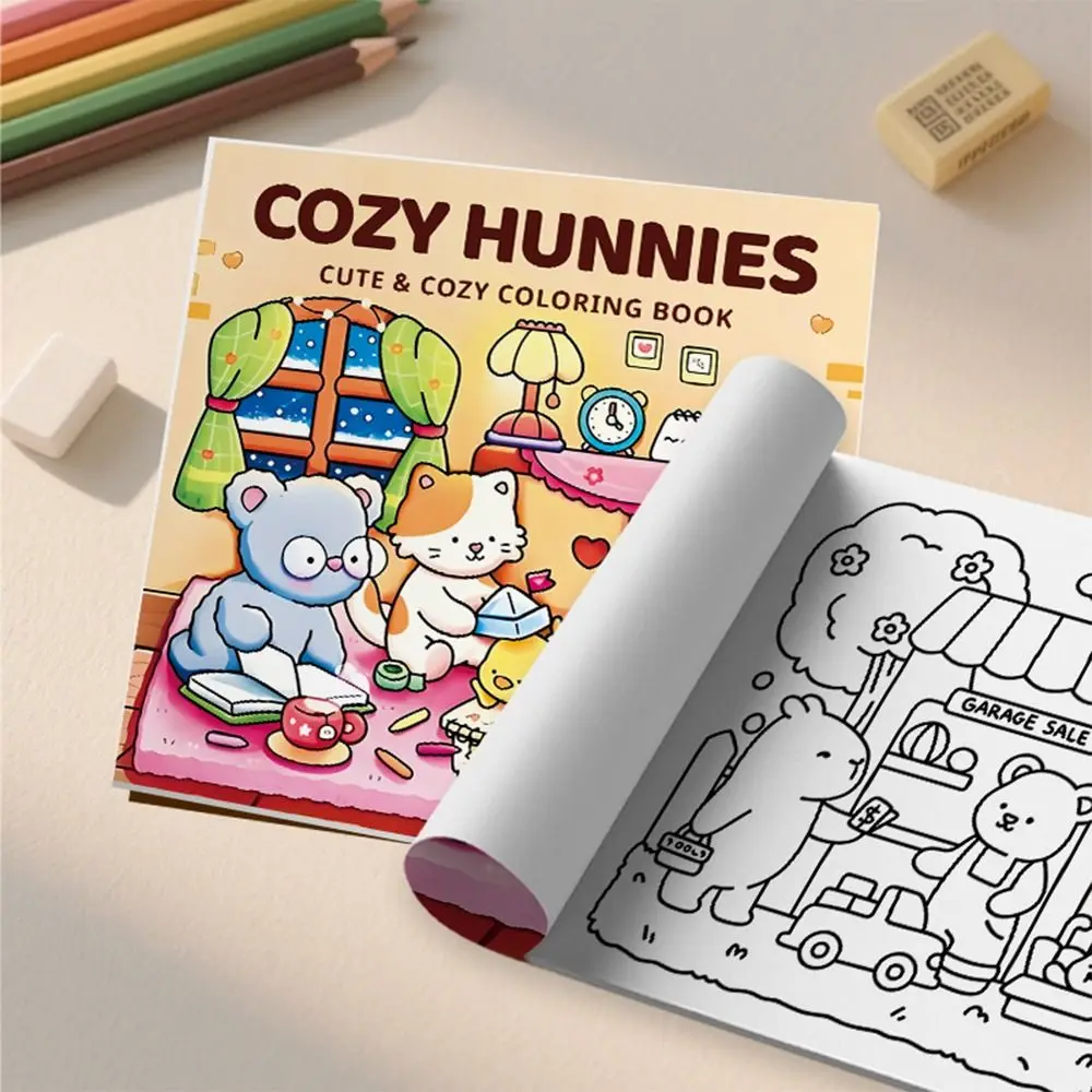 Libro da colorare creativo per cartoni animati, libro educativo per alleviare lo stress, pittura in brossura, regalo, libro di pittura per graffiti per adulti e adolescenti