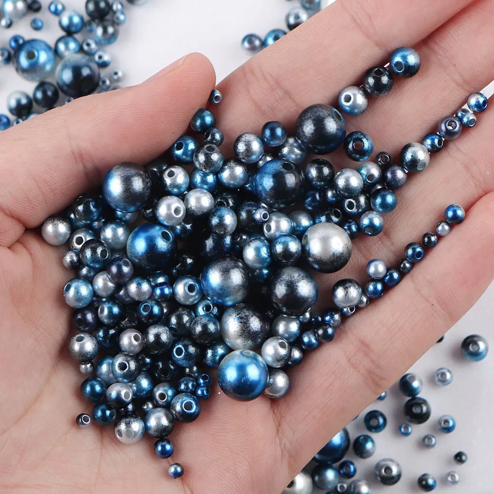 3-10mm Multi size Gradient Mermaid Pearls Round Beads For DIY Craft Scrapbook Decoration 4