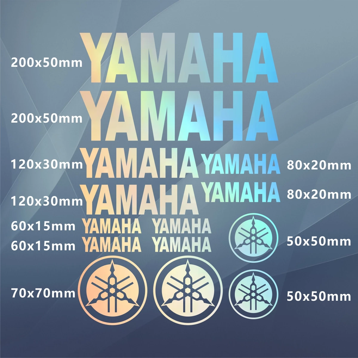 مجموعة ملصقات شعار خوذة الدراجة النارية من ياماها #6