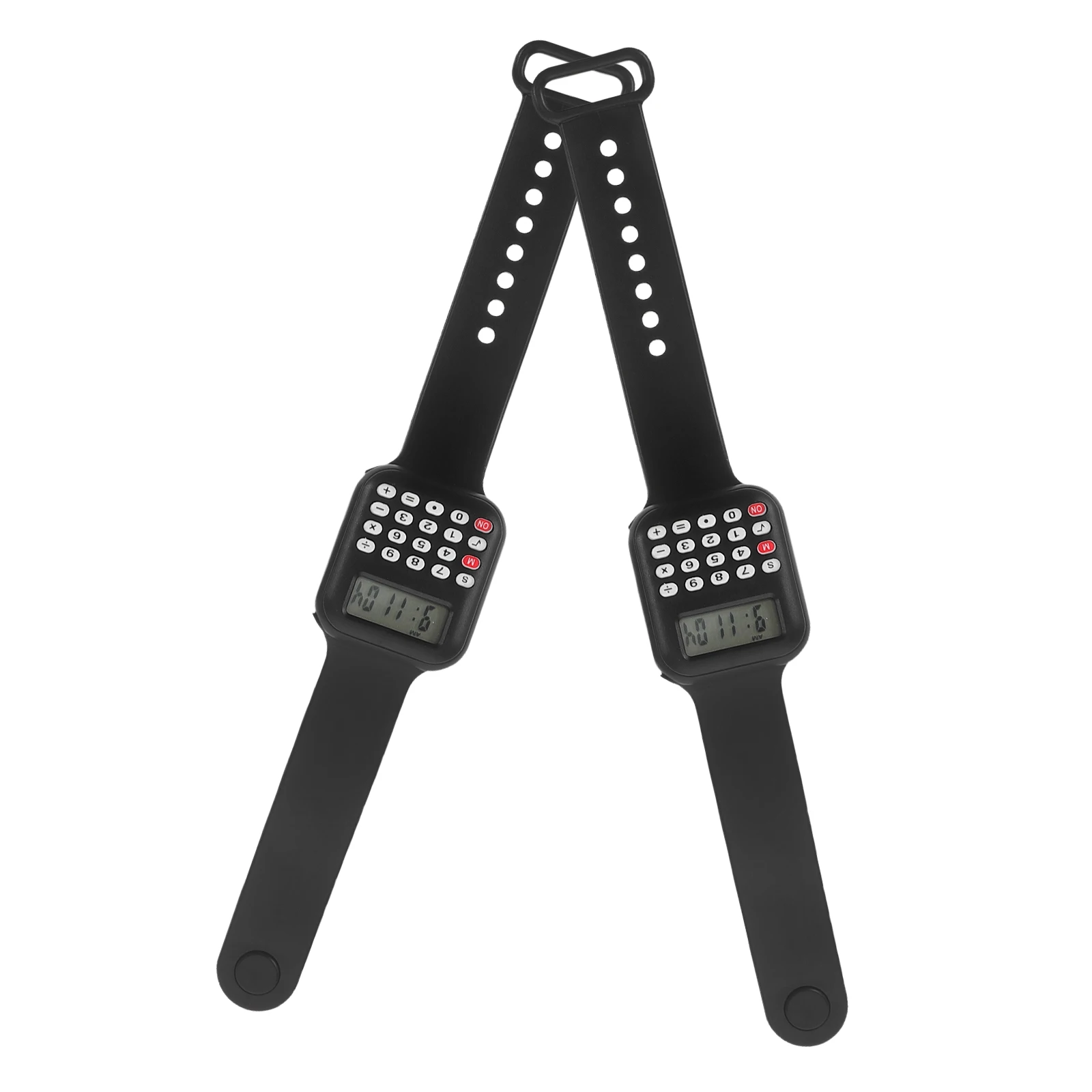 

2pcs Calculator Watch For 'S Electronic Wrist Watch Math Learning Function Portable Lightweight Design