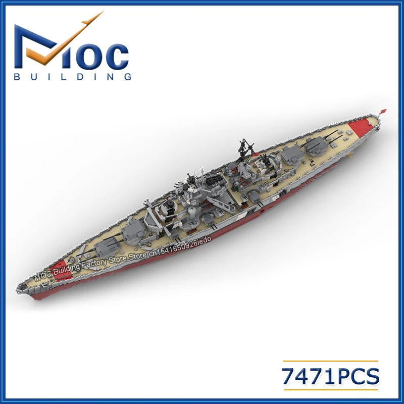 

Hot MOC Building Blocks Classic Battleship Model DIY Assemble Technology Bricks Creative Ship Toys Collection Display Gifts