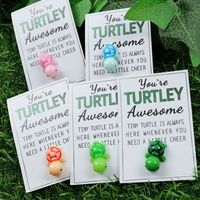 20 Pcs Mini Turtle Hug Cards with Inspirational \