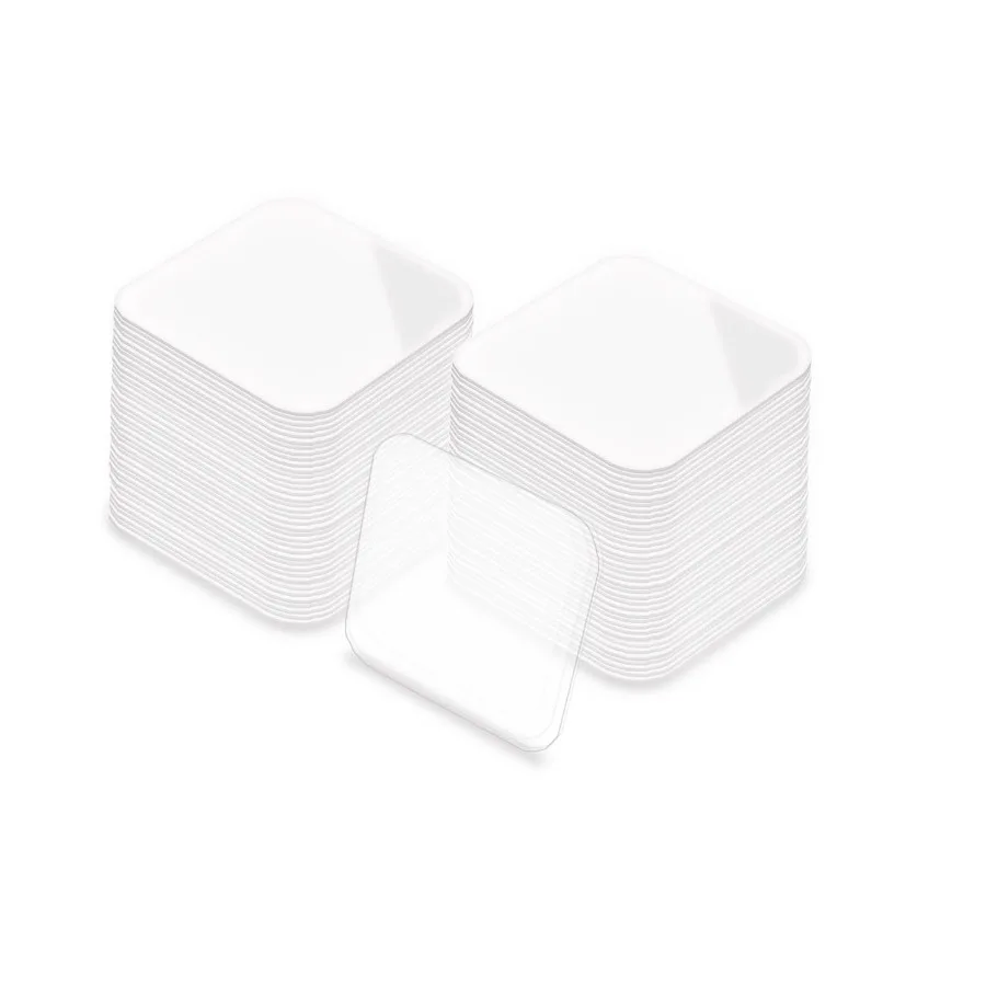 40 شريط مربع شفاف مزدوج الجوانب، وسادات لاصقة من الجل ذاتية اللصق مقاومة للماء وقابلة للإزالة، شفافة يمكنك صنعها بنفسك حرفية 30 مم ×