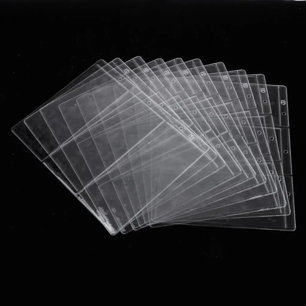 Pochettes de protection pour billets d'argent, 10 feuilles, 30 poches