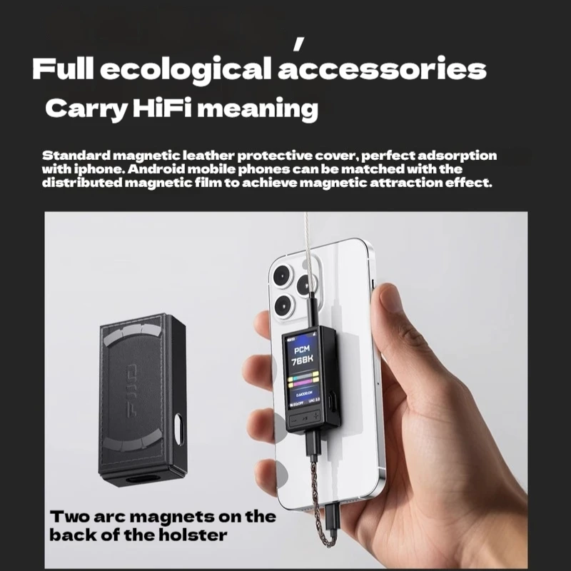 Fiio QX13 Amplifier Headphone Hifi Portabel Kustom Pemutar Musik Ringan Lossless Dekoder USB DSD ES9027PRO Layar IPS PC