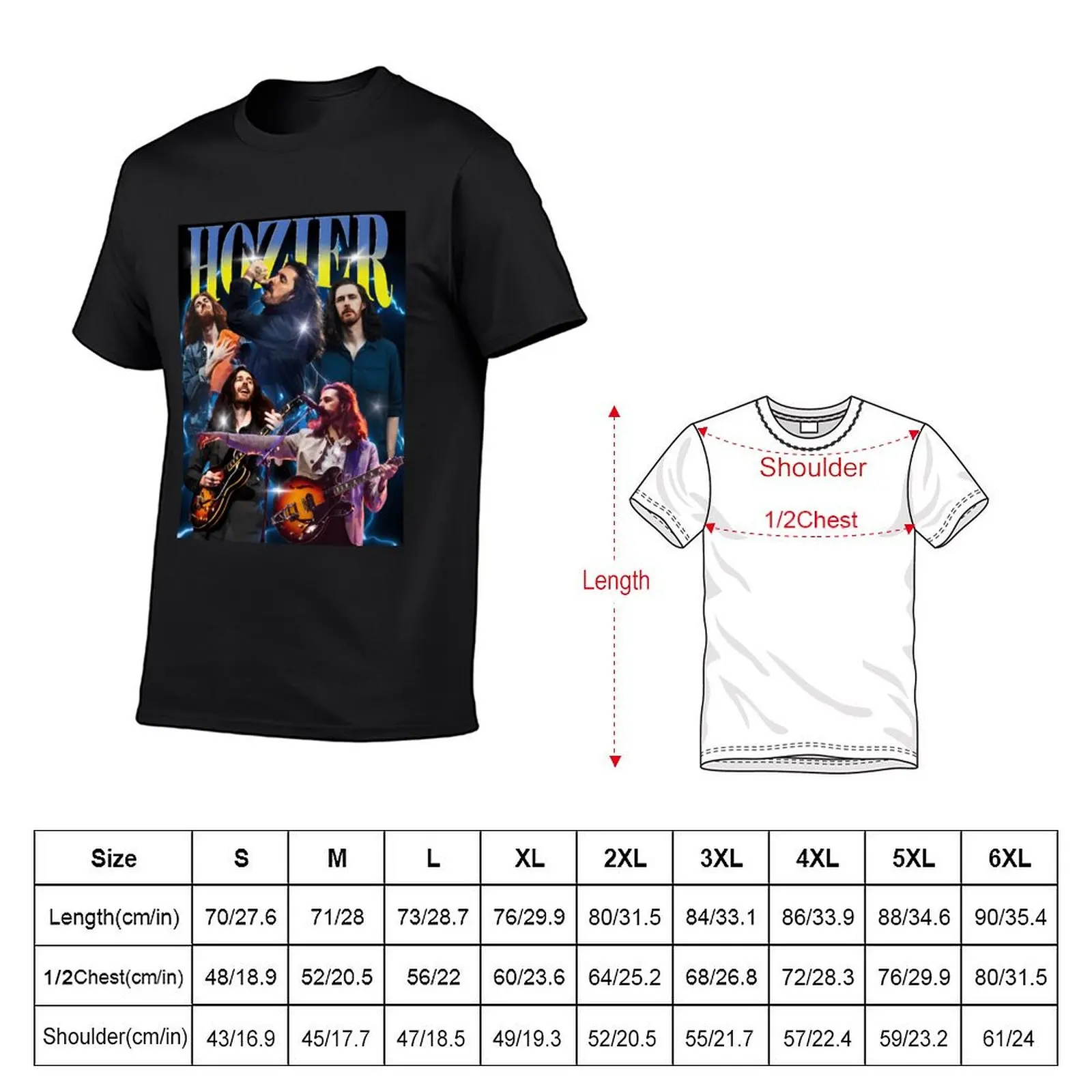 Hozier Rock Band Style T-Shirt sports fans man clothes shirts graphic tee black t-shirts for men