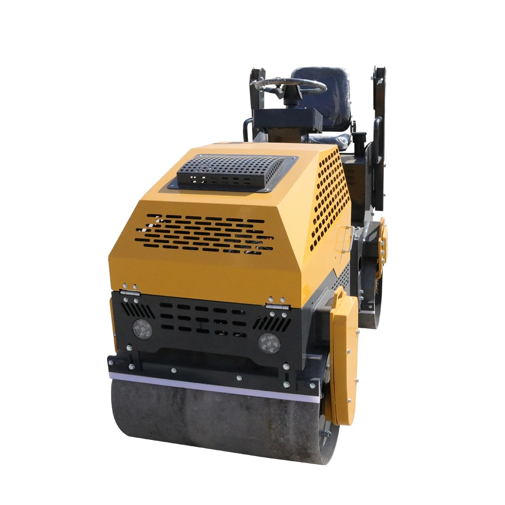 آلات الطريق 1T أسطوانة الطريق ذات الطبل المزدوج أسطوانة الطريق الاهتزازية ذات الطبل المزدوج للبيع