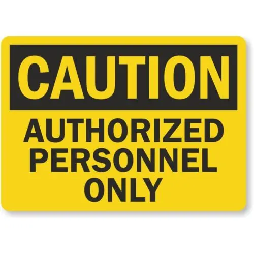 Authorized Personnel Biohazard Aluminum Weatherproof Sign p902