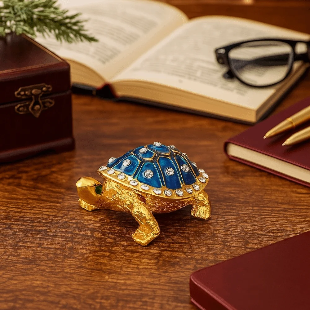 Creative Retro Turtle Jewelry Box Decorative Elegant Vintage Storage Case Zinc Alloy Metal Turtle Ornament Home Decor