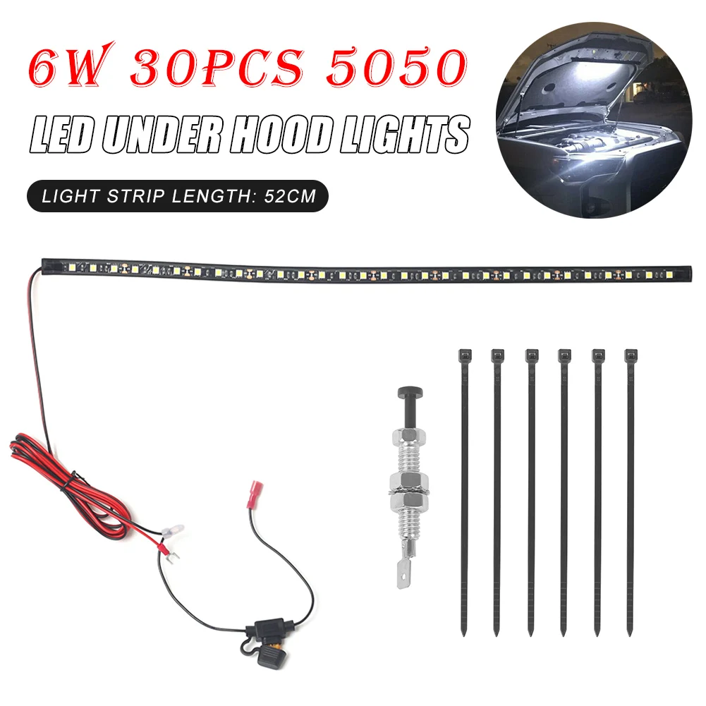 

52cm Under hood LED Light Strip for Car with Auto On/Off Switch Car Repair Work Light Car Maintenance Kit Car SUV Pickup Offroad