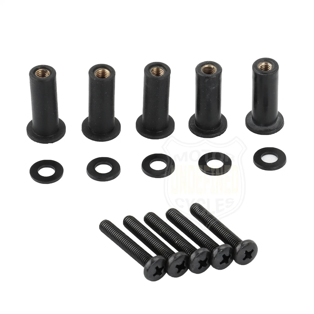 5 مجموعات/15 قطعة الزجاج الأمامي الأسود براغي غسالة مع مسامير مجموعة تركيبة إضاءة الطوارئ M4 * 0.7 المطاط النحاس توسيع المكسرات