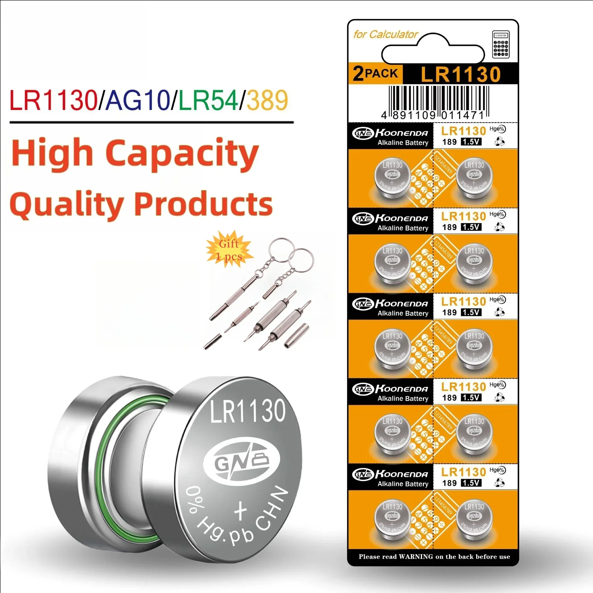 

AG10 LR1130 Batteries 389A LR1130 LR54 L1131 SR1130 1.55v High Capacity Button Cell Coin Battery for Watches Calculators Lasers