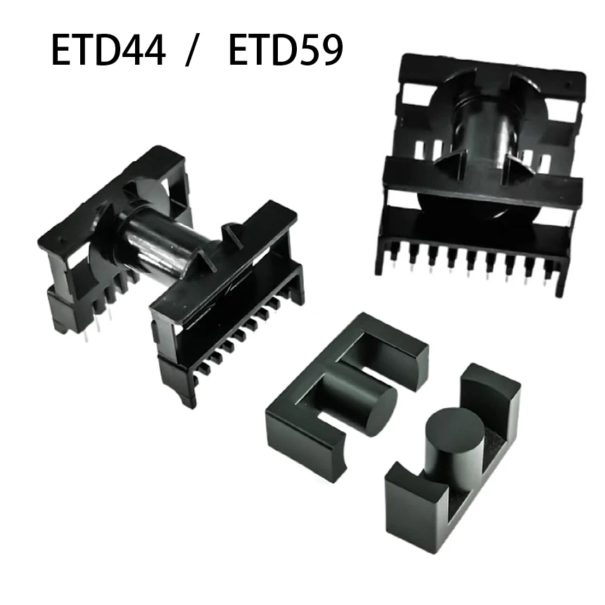 ETD44 ETD59 9+9 Pins 18P Mn-Zn PC40 Vertical Horizontal Transformer High Power Soft Ferrite Magnetic Core Coil Former Bobbin