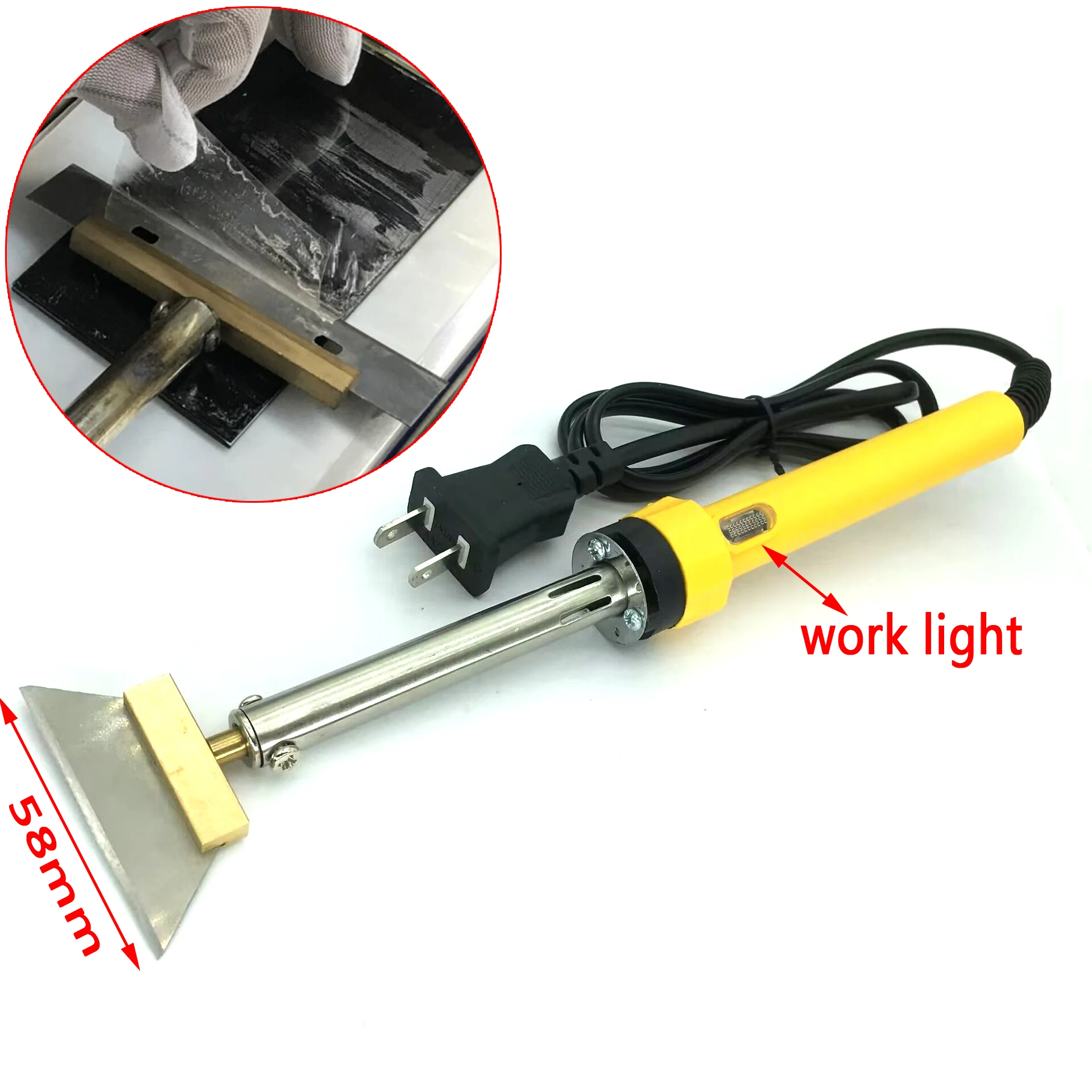 

110V 60W Repair Soldering Iron Electric Shovel Knife Phone LCD Screen Polarizing Shovel Remove Glue Clean Shovel Tools 58mm