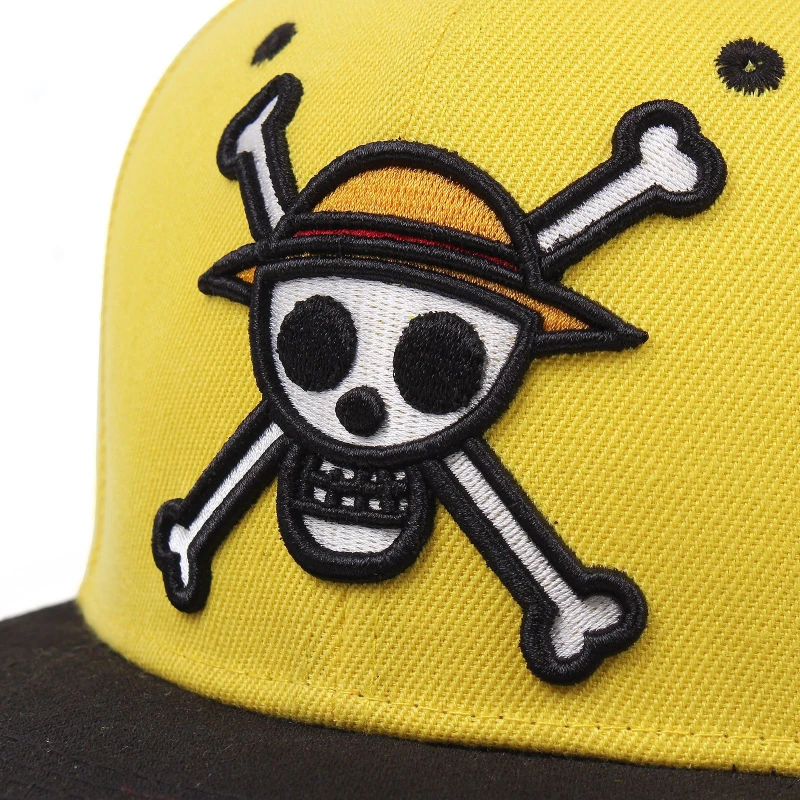 Anime Hats The straw hat Pirates Monkey Adjustable Snapback Baseball Caps Adult Casual Sun Hats Hip Hop Cap