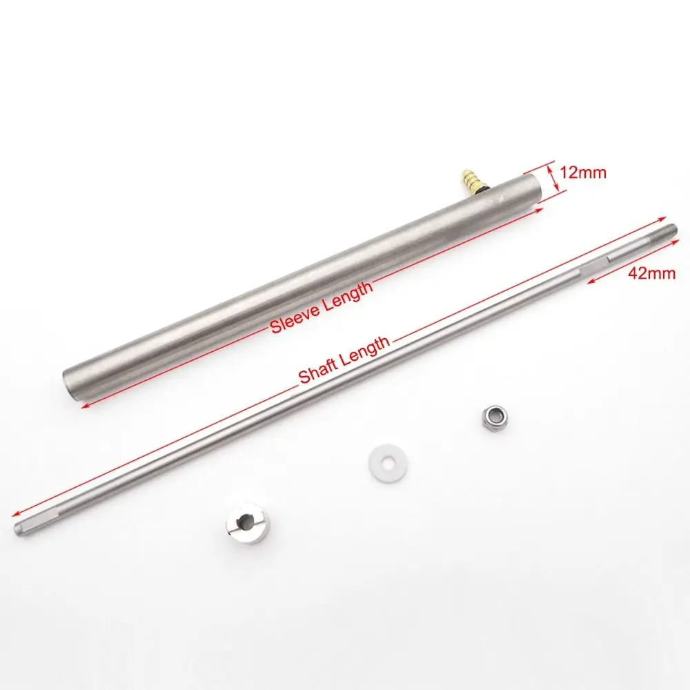 1Pcs L7.5-35cm RC Boat Drive Shaft Stainless Steel Grease Nozzle Drive Shaft Sleeve High Speed Bearing 4mm 5mm