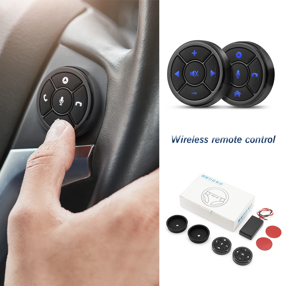 Universal Wireless Media Button 10 Key Remote Controller Car Motorcycle Bike Steering Wheel Controls 2 Pieces Universal K0169