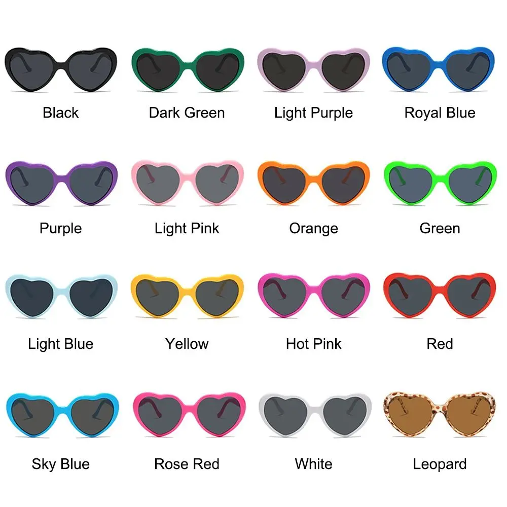 

Fashion UV400 Protection Heart Sunglasses Cosplay Summer Party Glasses Halloween Beach Shades for Women