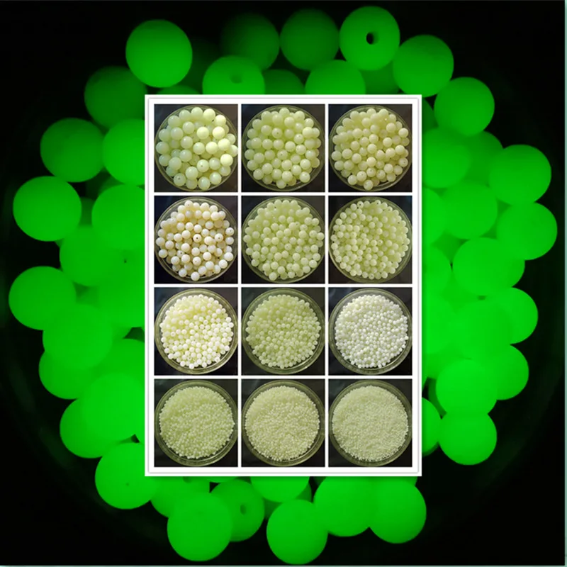 3/4/6/8/10/12/14/16mm Luminous Beads for Jewelry Making Glow In The Dark Acrylic Beads Bracelet Beaded Necklace DIY Accessories