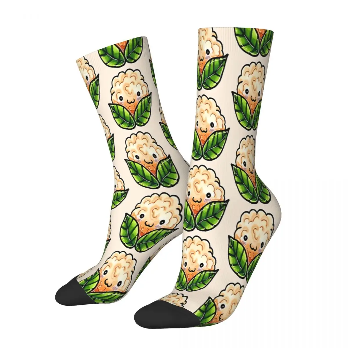 

Cute Cauliflower Vegetable Socks Male Mens Women Summer Stockings Harajuku