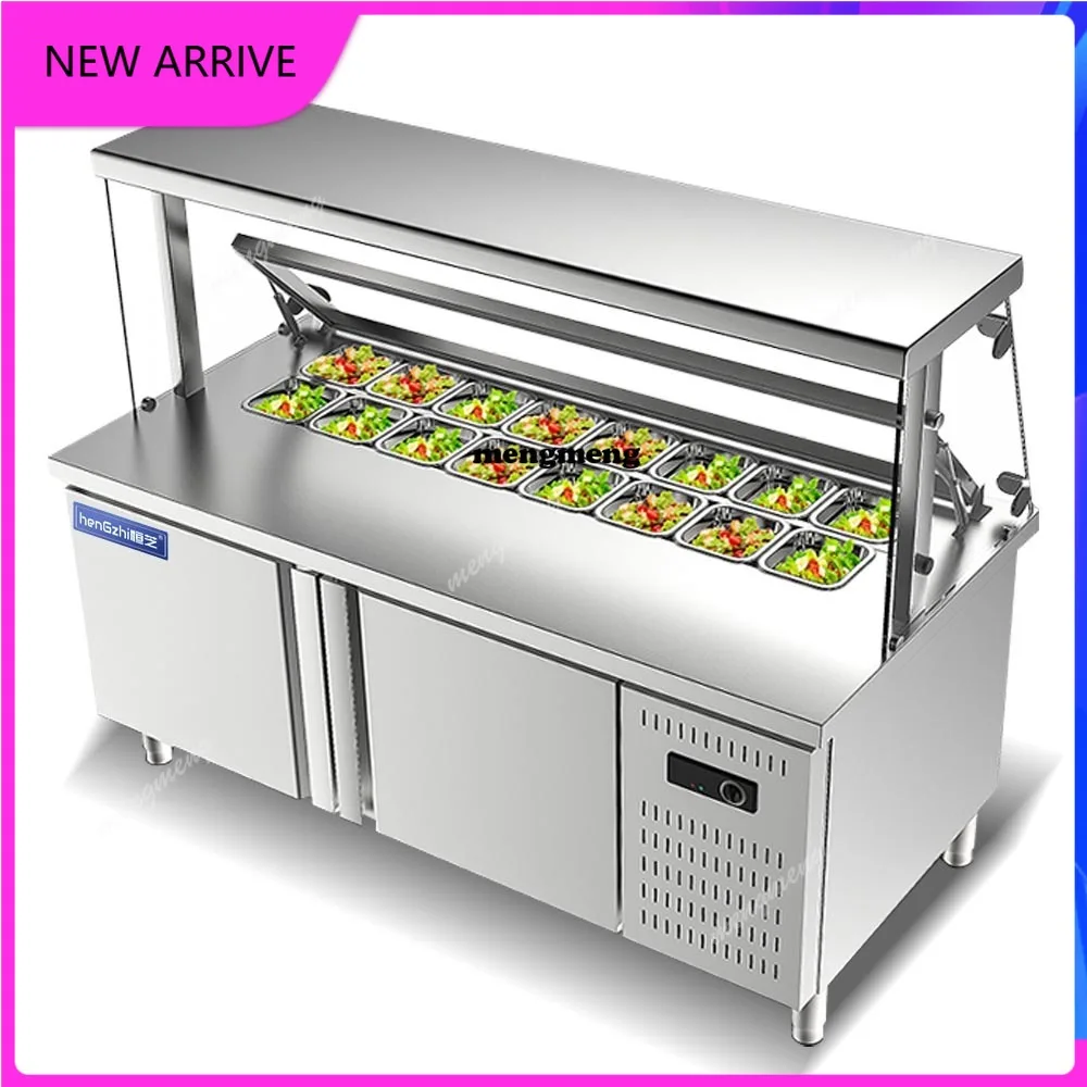 

M138 Commercial Counter Top Salad Bar Counter Display Refrigerator Pizza Prep Table Refrigerator Restaurant Equipment