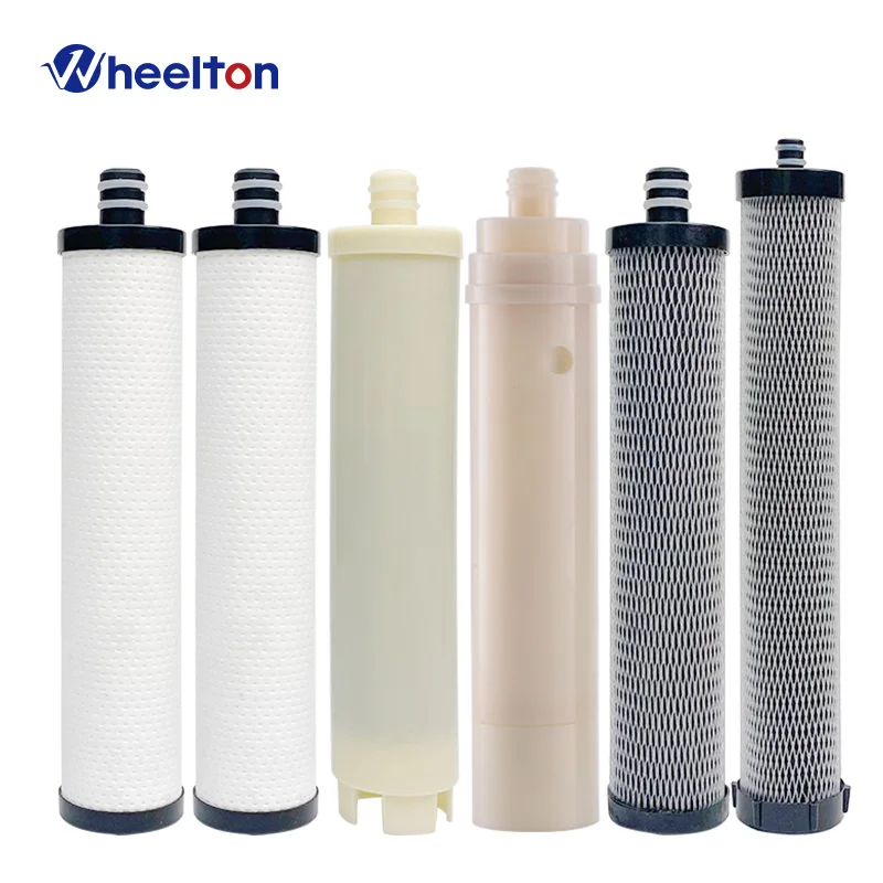 WHEELTON Waterzuiveraar Filter Compatibel Vervanging Voor WHT-A6 PP T33 Actieve Kool Ultrafiltratie Cartridge 1PCS