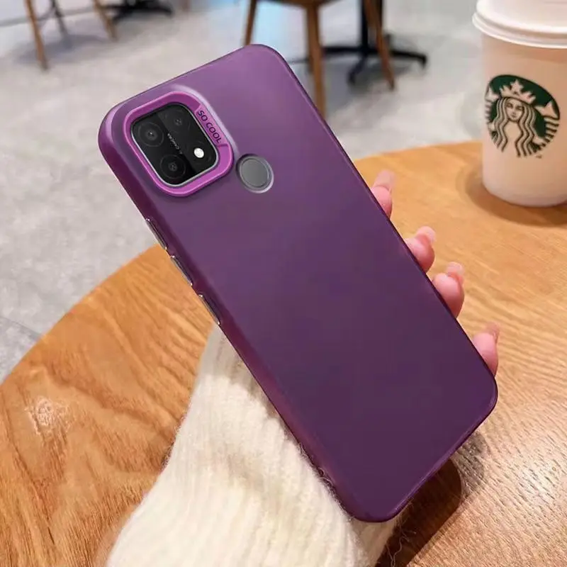 For OPPO A15 Case OPPO A15S Phone Case Oppo CPH2185 CPH2179 Cover oppo A15 A15S Cases Luxury Metallic Aurora Skin Matte Cover