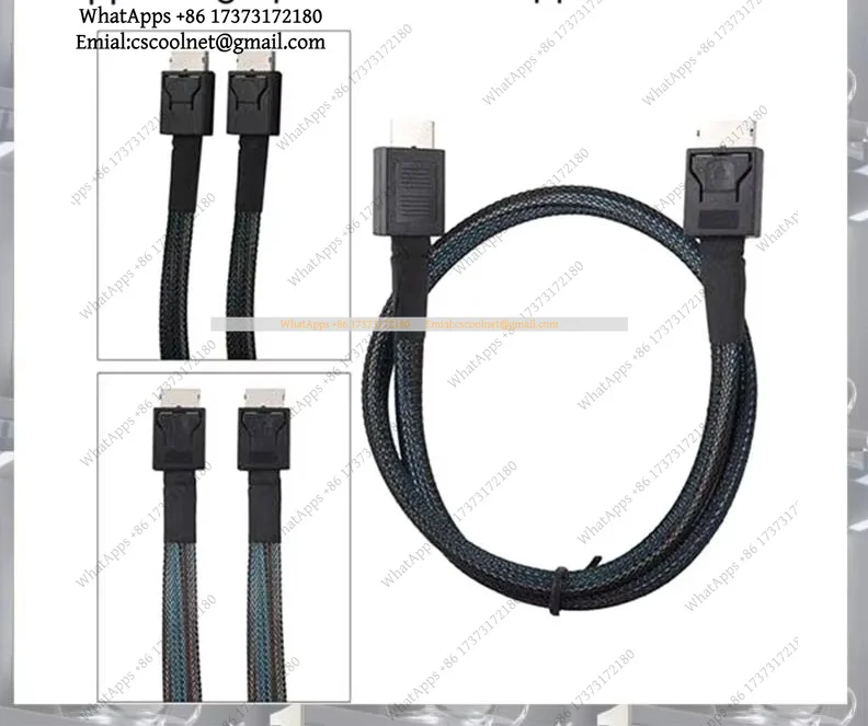 PCIe 4.0 Mini SAS Oculink Data Extension Cable SFF-8611 To SFF-8611 24Gbps Server Transfer Line 0.5M