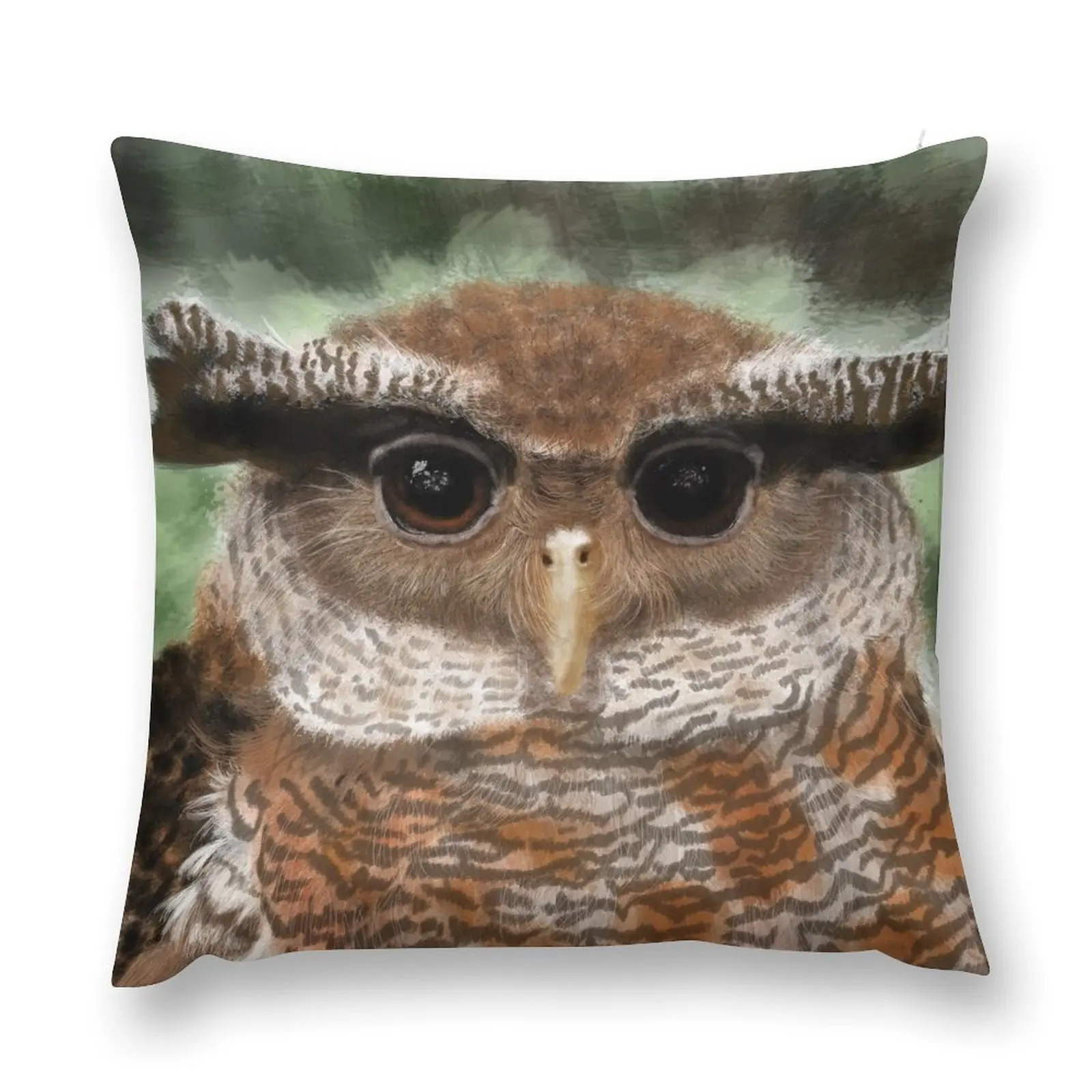 

Malay Eagle Owl Portrait Throw Pillow Christmas Pillow Cases Decorative Cover For Living Room Sofas Covers pillow