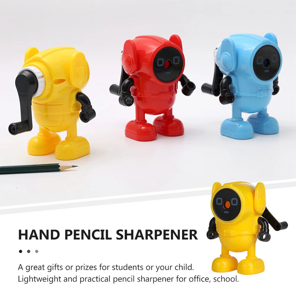 

Pencil Sharpener Cartoon Design Students Stationery Plastic Iron Material Lightweight Portable Practical School Office