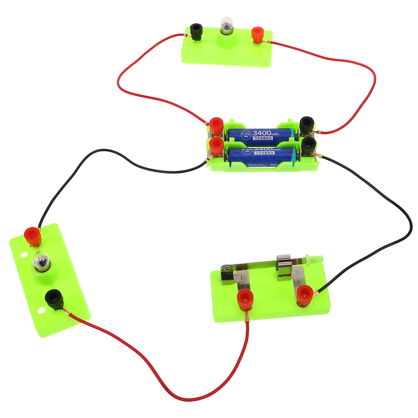 

1Set Electrical Circuit Learning Kit for Kids Teens School Home Use Safe Hands on Physics Science Lab Electricity Experiment
