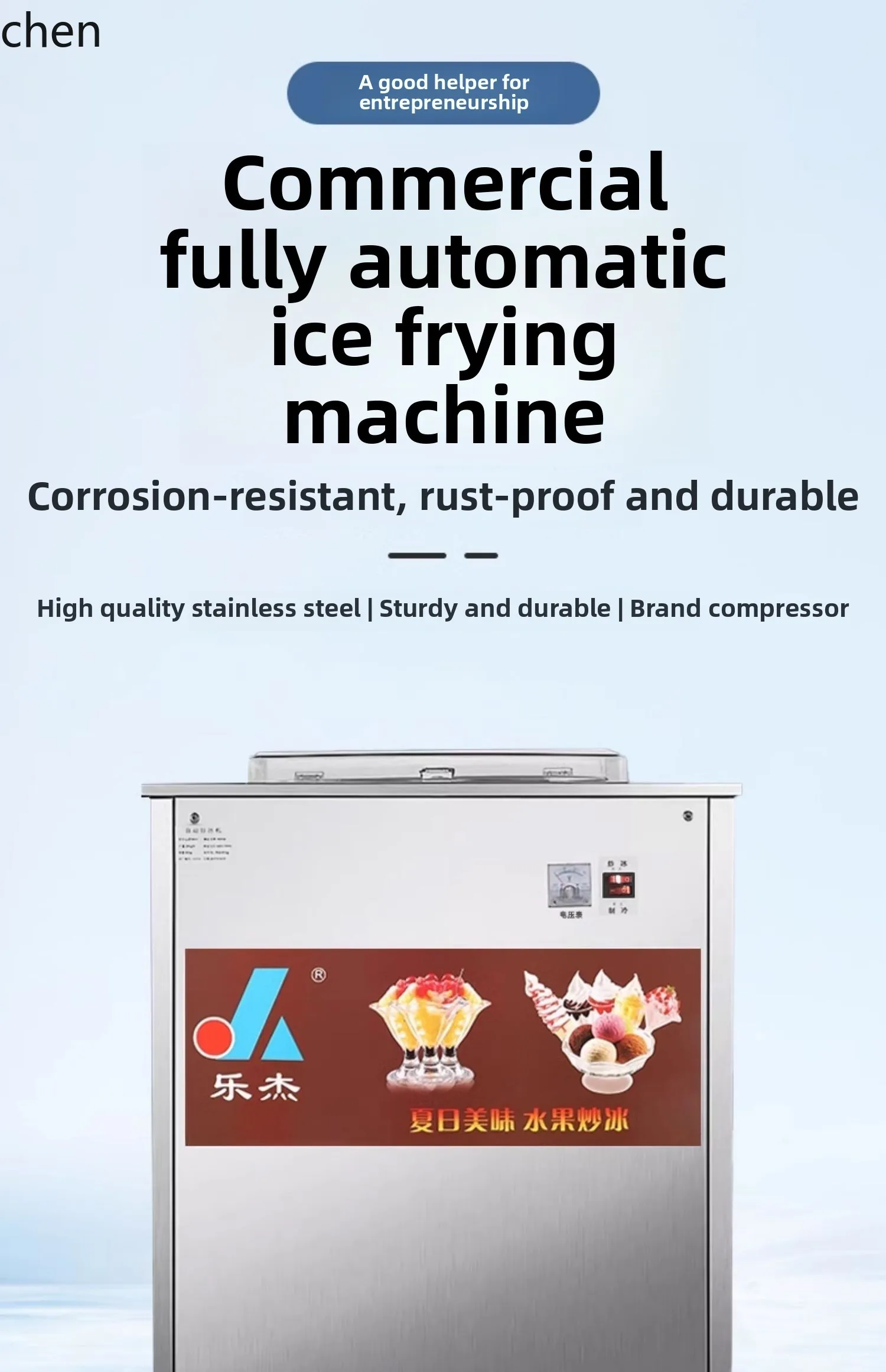 ZML macchina per friggere il ghiaccio automatica macchina per il yogurt fritto di raffreddamento commerciale macchina per frullato di frutta macchina per porridge di ghiaccio fritto